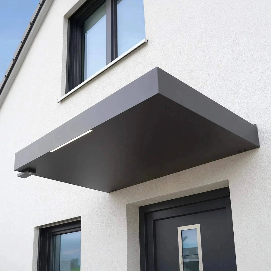 Vordach mit LED BS Plus Aluminium | 15 Jahre Garantie | Integrierte Beleuchtung - Terrassendach-Buddy