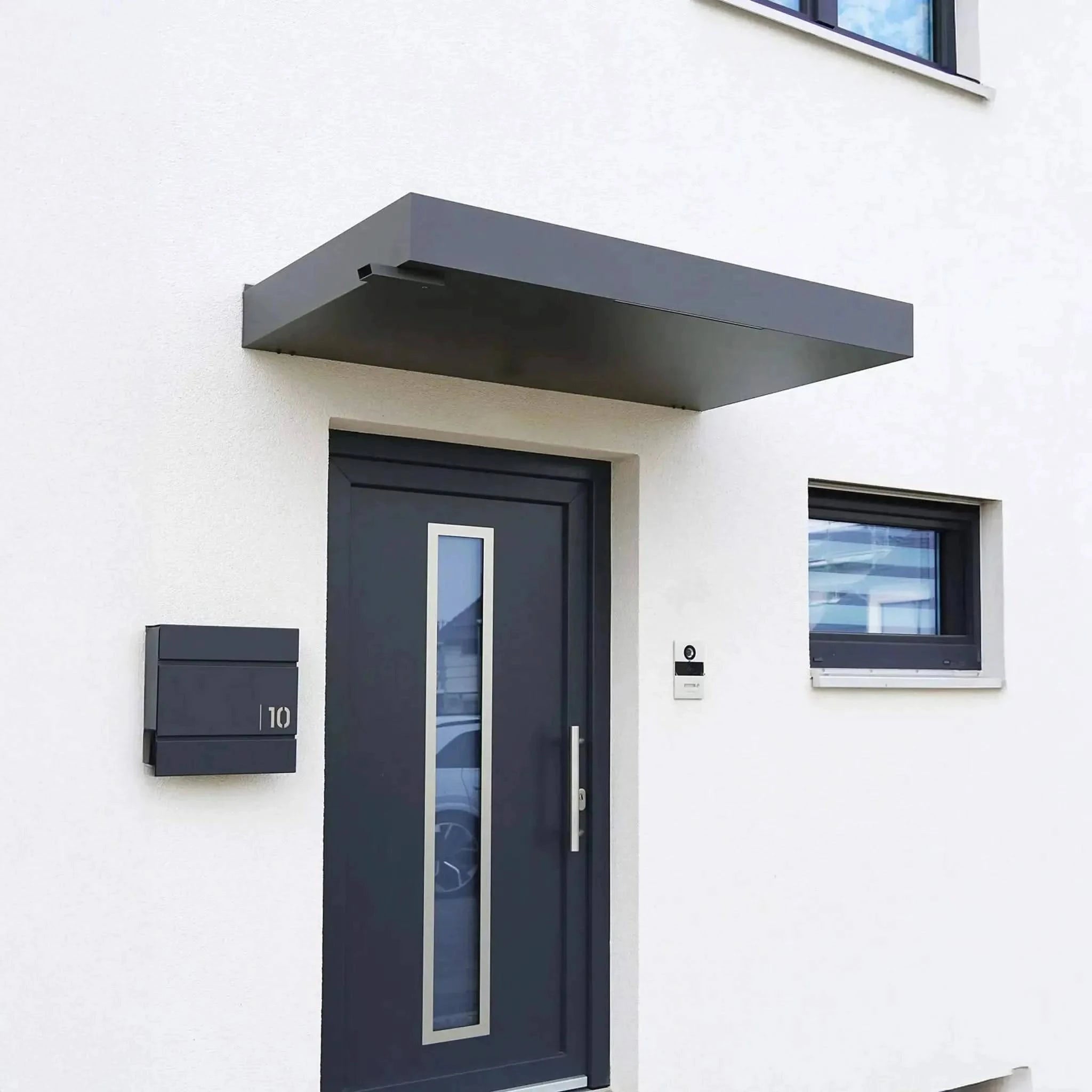 Vordach mit LED BS Plus Aluminium | 15 Jahre Garantie | Integrierte Beleuchtung - Terrassendach-Buddy