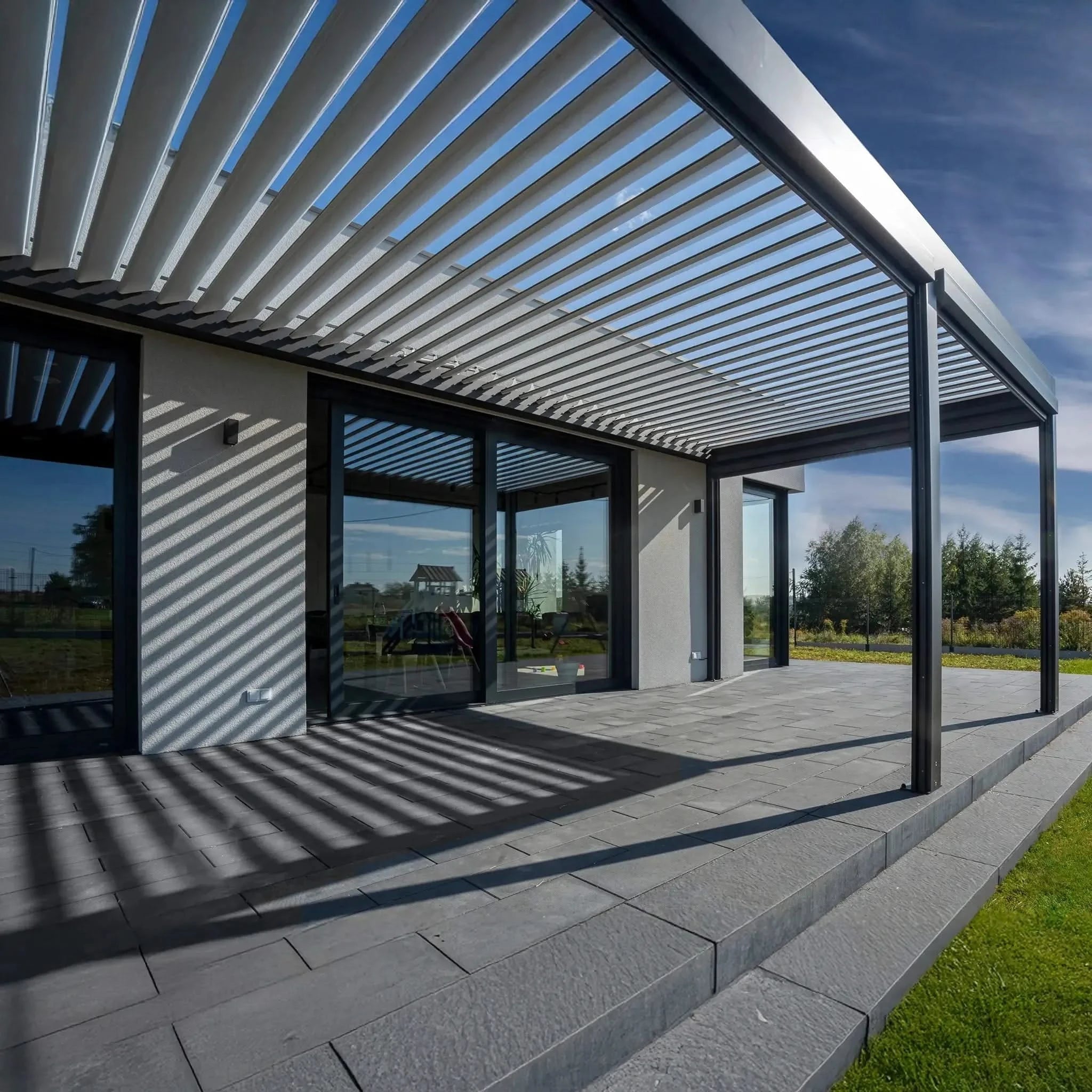 Buddy Lamellendach PERGOLA SB 400 - DIY - Wandmontage - Terrassendach-Buddy