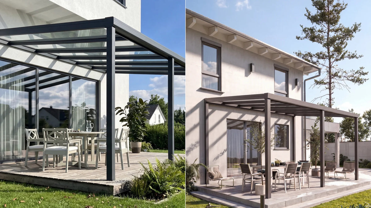 Split-Bild Wandmontage vs. Freistehend: beide Systeme im direkten Vergleich